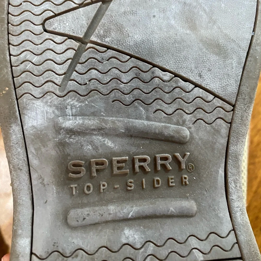 Sperry Topsiders Youth Size 5.5 Leather Tan Boat Shoes